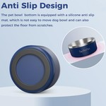 TopikaPet - Stainless Steel Dog Bowls with Non-Slip Silicone Base, 3 Colour
