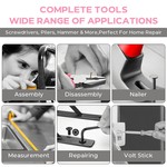 Topika 24 Pcs Household Tool Kit Set - Compact Hand Tool Box for Home DIY