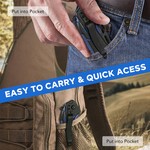Topika - Tactical Knife Folding Knive Pocket Knife For Men, Blue Blade EDC