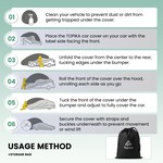 Topika 10-Layer Waterproof Car Cover, Car Rain Cover, Sunproof Dust Cover