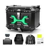 Motocentric Illuminated Motorcycle Top Case, 45L Aluminum Alloy Tail Box