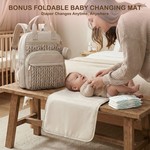 Topika Diaper Bag Backpack Large Travel Bag with Changing Pad