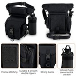 Topika Tactical Leg Bag for Men - Waterproof Thigh Bag with Bottle Holder