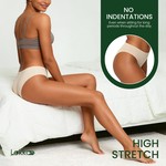 Lekkon Women's Bikinis Panties Classic Microfiber Silky Underwear 3/6 Pack