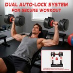 Topika Adjustable Dumbbell Set Dumbbells Adjustable Weight Set For Home Gym