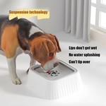 Topika 1.5L Splash-Proof Dog Water Bowl, Floating, No Spill, White