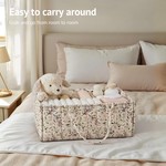 Topika Diaper Caddy Organizer Floral Baby Storage Basket with Handles
