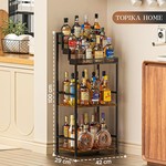 Topika - Bar Display Stand,Wine Shelf Mini Wine Bar Rack for Liquor Display