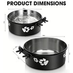 Topika Water Bowl for Dog Crate, No Spill Dog Water Bowl, 2pack