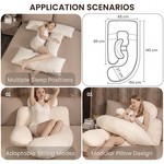 Topika Maternity Pillow for Pregnancy Sleep, Full Body G-Shaped Support