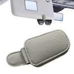 Topika 2 Packs Magnetic Leather Sunglasses&Card Holders for Car Visor