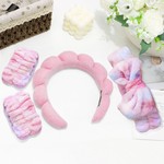 Topika-Spa Headband and Wristband Set 16pcs, Face Wash & Skincare Gifts