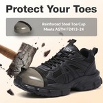 Topika - Men Safety Shoes Steel Toes, Work Shoes For Men, Non Slip Sneakers