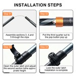 Naturehike Trekking Poles, 5 Sections Telescopic Hiking & Walking Sticks