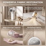 Topika 2in1 Digital Fabric Shaver, Rechargeable Clothes Shaver With 3 Heads
