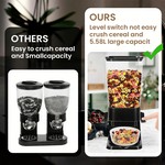 Topika Grain Dispenser Countertop 2 Pcs 5.5L Multifunction Dry food Storage