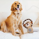 Topika - Stuffed Dog Plush Toys for Puppy,No Squeak Chew Toys with Rope