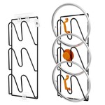 Topika 2-Pack Pot Lid Organizer Rack Wall Mounted 6-Tier Storage