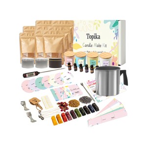 TopikaHome-DIY Candle Making Kit for Adults, Soy Wax 7 Scents, Jars & Tools