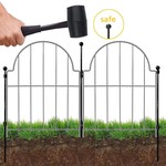 Topika Metal Garden Fence Panels - Rustproof, Durable - 10pc