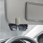 Topika 2 Packs Magnetic Leather Sunglasses&Card Holders for Car Visor