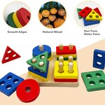 TopikaKids - 3-in-1 Montessori KidsToy Set for Toddlers Building Blocks