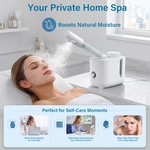 Topika Nano Facial Steamer with 360 Rotating Nozzle for Home Spa Skincare