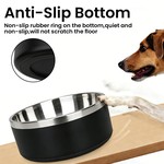 Topika Stainless Steel Dog Bowls No-Slip, Double-Walled Design