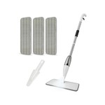 Topika - Spray Mop for Cleaning, Microfiber Flat Mop + 3 Piece Cloth Pads