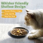 Topika Stainless Steel Shallow Cat Bowls, Whisker-Friendly Design