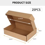 Topika Corrugated Mailer Box 25 Pack, Durable Shipping Boxes for Packaging