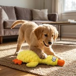 Topika Squeaky Dog Toys No-Stuffing Plush Set with Crinkle Sound Fun 4-Pack