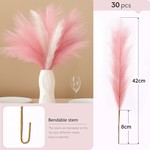 Topika Dried Pampas Grass Decor Artificial Flower for Home Decor 30pcs pink