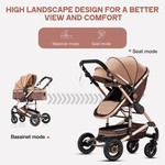 Topika Baby Travel System 3-in-1 with Car Seat, Baby Stroller for 0-36m