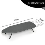 Topika - Tabletop Ironing Board Foldable with Iron Rest, Non-Slip Cover