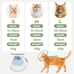 Soft Cat Cone Collar for Recovery, Anti-Lick, Waterproof Mesh blue