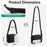 Topika Puffy bag lightweight nylon crossbody handbags for women, Black