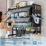 Topika Over The Sink Dish Rack 2 Tier Acrylic cabinet door Dish Storage