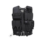 Topika Tactical Vest 600D Polyester Adjustable Training Vest with Pouches