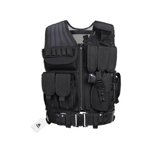 Topika Tactical Vest 600D Polyester Adjustable Training Vest with Pouches