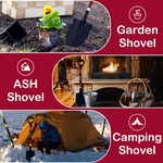 Topika Alloy Steel D-Handle Shovel - Heavy-Duty Garden, Camping & Car Spade