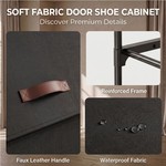 Topika - Shoe Cabinet With Doors To Close 6 Tier Shoe Storage