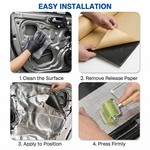 Topika Car Sound Proofing Sheet, Vehicle Soundproof Foil Foam Mat 250x100cm