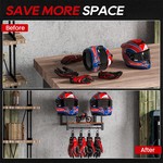 Topika - Motorcycle Helmet Holder Wall Mount, Helmet Rack Gear Storage Hook
