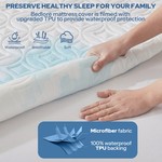 Topika - Mattress Protector Waterproof, Deep Pocket Soft & Noiseless Cover