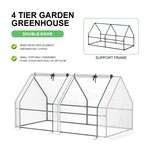 Topika - Mini Greenhouse 180 x 90 x 90cm with Frame White