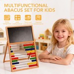 Topika 10-Row Wooden Abacus & Magnetic Board Kids Educational Toy Set