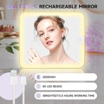 Topika Travel Makeup Bag with LED Mirror, Hard Case & Dividers