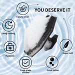 Topika - Back Scrubber for Shower, Black Silicone Body Scrubber with Handle