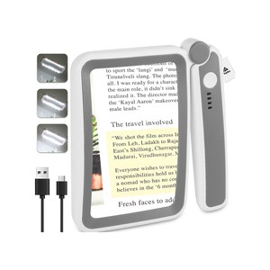 Topika -5x Magnifying Glass with Light,Adjustable LED, Foldable for Reading